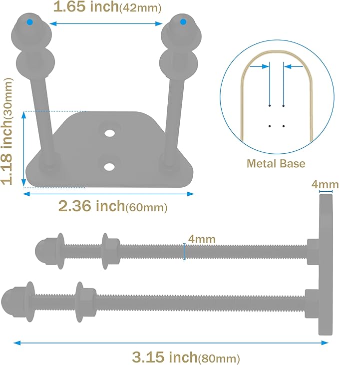 Skateboard Wall Mount Display(6 Packs)-Aluminum Ramp Shape Skateboard Deck Wall Mount with Two Screw Holes for Horizontal and Vertical Hanging Skateboard Display Decor