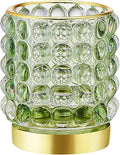 Makeup Brush Holder Organizer,Toothbrush Holders,Desk Pen Pencil Holder,Multifunctional Vintage Glass Brush Cup(A38-5-US/Green/S)