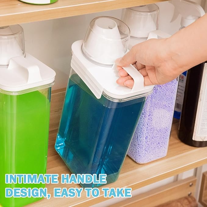 Laundry Detergent Dispenser 3 Pack Laundry Soap Dispensers 78 oz Liquid Detergent Dispenser for Room Organization with 6 Removable Labels for Softener Bleach Powder Soda etc