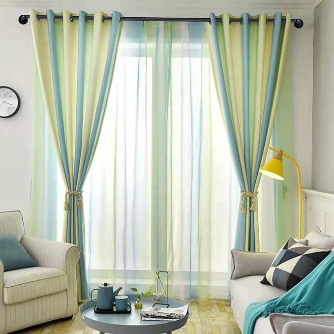 Industrial Curtain Rod, Curtain Rods for Windows 28 to 48 Inch, Rustic Wrap Around Curtain Rod, Fits Blackout Curtain, Indoor and Outdoor, Size: 30-48 Inch