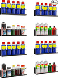 8 Pack Spray Bottle Holder Wall-Mounted, Aerosol Spray Can Holder Storage Rack, Heavy-Duty Paint Bottle Organizer with 40 Holes, Steel Black Spray Rack for Garage, Shop, Home or Tool Trailer