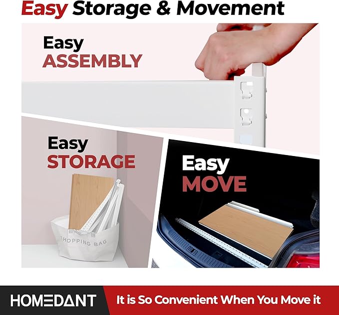 HOMEDANT 5 Tier Storage Shelves Adjustable Laminated Boltless Garage Metal Shelving Unit Heavy Duty Utility Rack Shelf Warehouse Pantry Closet Kitchen (4, (XL Deep) 48.1" W, White)