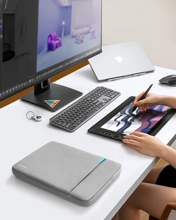 tomtoc 360° Protective Laptop Sleeve for 14-inch MacBook Pro M5/M4/M3/M2/M1 Pro/Max A3434 A3112 A3401 A3185 A2992 A2918 2025-2021, Water-Resistant Case Bag with Accessory Pocket for 13.8Surface Laptop