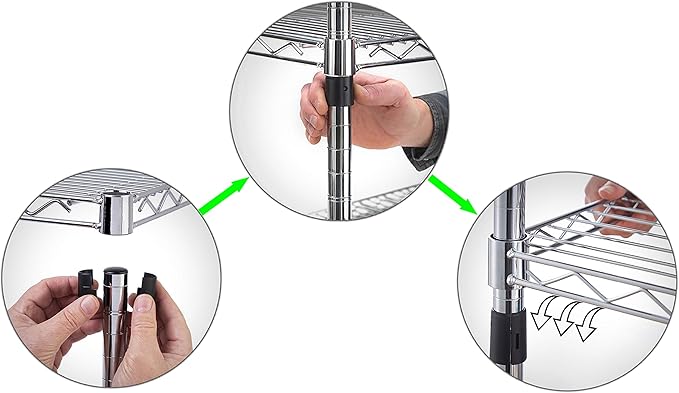 14" Deep x 36" Wide x 34" Height Wire Shelving Kit | 2-Tier | NSF Commercial Storage Rack Unit