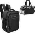 Relavel Professional Makeup Case Backpack and Large Clear Makeup Bag for Makeup Artists, Makeup Kit Set Bag, Durable Water-resistant Material, with Shoulder Strap and Adjustable Dividers