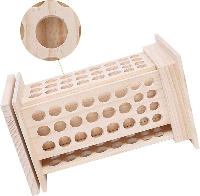 Rotating Essential Oil Rack, 104 Holes Cosmetic Display Cases, Wooden Essential Oil Bottle Storage Organizer,, Multi Layer Countertop Holder for Beauty Store, Bedroom, Store, Exhibition