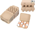 25 Pack Egg Cartons Bulk, 3x4 Style Reusable Empty Natural Paper Pulp Egg Cartons, Sturdy Design Egg Holder Containers for Fresh Chicken Eggs