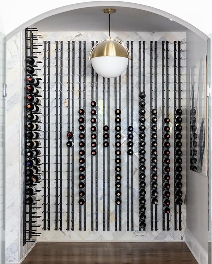 Ultra Wine Racks Cork Out Wall Mounted Wine Rack (1 Foot, Matte Black, Holds 3 Wine Bottles) - Modern & Minimalist Metal Wine Storage for Home Bar, Kitchen, Dining Room, Wine Cellar
