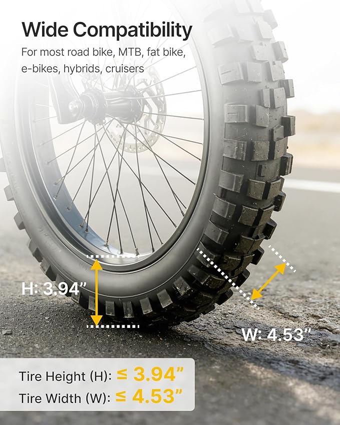monTEK Bike Wall Mount for 4.5" Tire Width, Swivel Bike Wall Hanger Holds Up to 77lbs, Space-Saving Bike Rack Garage, Heavy Duty Bike Storage for Bedroom Home Office, 4 Pack