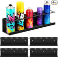 4 Pack Spray Can Holder, Wall Mount Spray Bottle Holder, Spray Can Organizer With Straw Groove for Garage, Shop, Home and Workspace