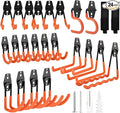 24 Pack Garage Hooks Steel Heavy Duty Garage Storage Hooks Utility Steel Wall Mount Garage Hanger&Organizer for Bikes,Garden Tools, Ladders, Bulk Items，Ropes and More Equipment