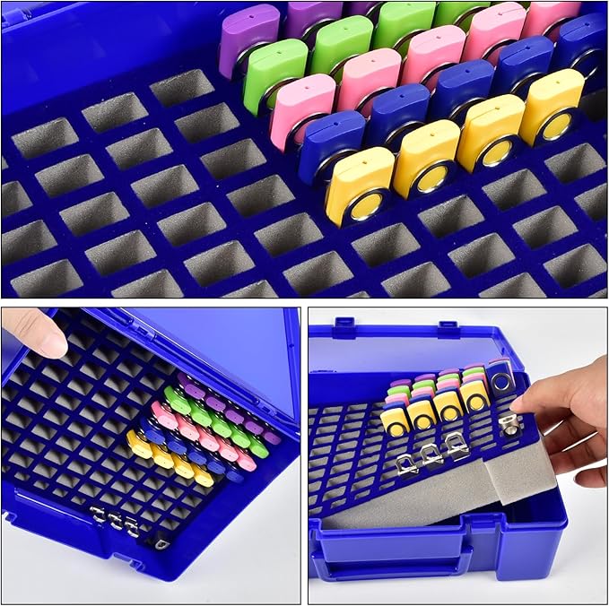 Flash Drive Case USB Memory Stick SD Card Storage Organizer- Holds 134pcs Thumb Drive Electronic Accessories Holder for Sandisk/for Samsung/for Inland/for PNY/for Netac (Blue)