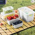 LUXEAR Produce containers for fridge,3 Set Fruit Containers with Removable Colander, BPA-Free Produce Saver Containers with Lids Dishwasher&Microwave Safe Keep Fruits, Vegetables, Berry, Fresh Longer
