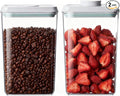 Pop Food Storage Containers Set Airtight Food Storage Containers with Pop Lids, Kitchen Pantry Organization and Storage, BPA Free, 2 x 2.8Qt