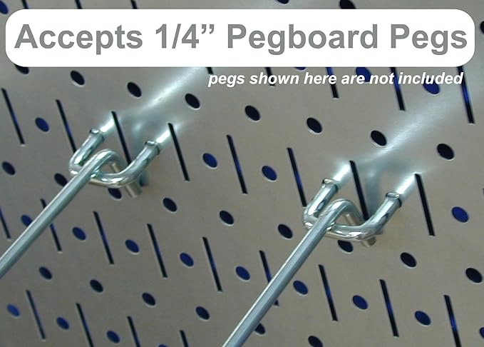 Wall Control 4 ft. Metal Pegboard Organizer - Standard Tool Storage Kit & Deluxe Hook Assortment for Slotted Tool Board - White