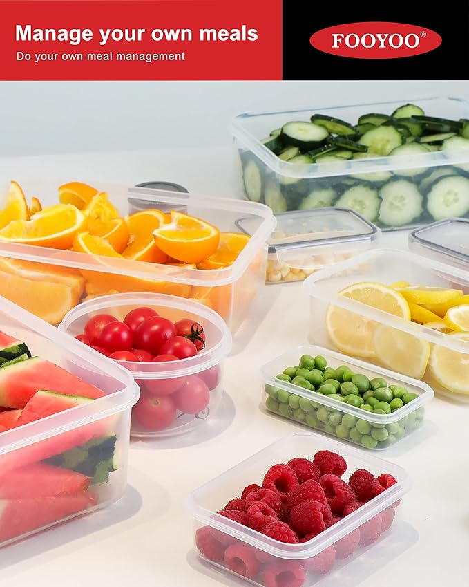 56 Pcs Large Food Storage Containers Set with Lids, Airtight Plastic Containers for Pantry & Kitchen Organization, BPA-Free, Leak-Proof
