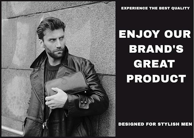 Dopp Gift Large Travel Toiletry Bag Premium Quality PU Leather Two compartments YKK Zippers Water-resistant Bottom Studs Mesh Pockets Durable Cosmetic Organizer NAVY BLUE
