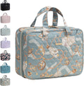 Everfun Hanging Travel Toiletry Bag for Women Traveling With Leakproof Compartment Makeup Cosmetic Organizer Dopp Kit Travel Accessories Essentials Must Have