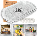 NOSTA Home 360° Rotating Lazy Susan for Refrigerator| Rectangular Fridge Organizer | Cabinet, Pantry, Refrigerator Organizers and Storage | Effortlessly Refrigerator Organizing Solution (16.5 x 11in)