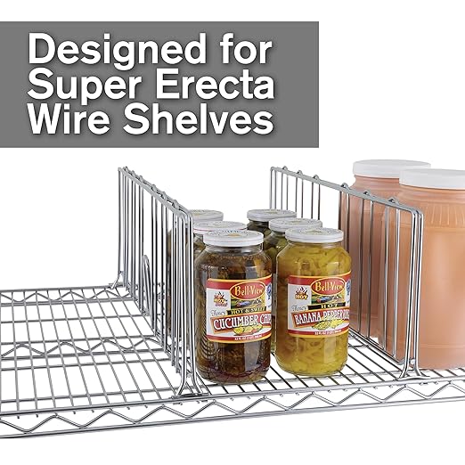 Metro DD24C Super Erecta Chrome Plated Shelf Divider, 24" Width x 8" Height