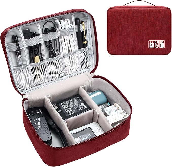 Electronics Organizer Travel Cable Organizer Bag Waterproof Portable Digital Storage Bag Electronic Accessories Case Cable Charger Organizer Case