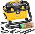Ecarke 2.5 Gal Cordless Wet Dry Vacuum Compatible with DeWalt 20V Battery, 3-in-1 Shop Vac with Washable HEPA & Brushless Motor, 15KPa Suction, 4 Attachments for Garage Car Workshop (Tool Only)