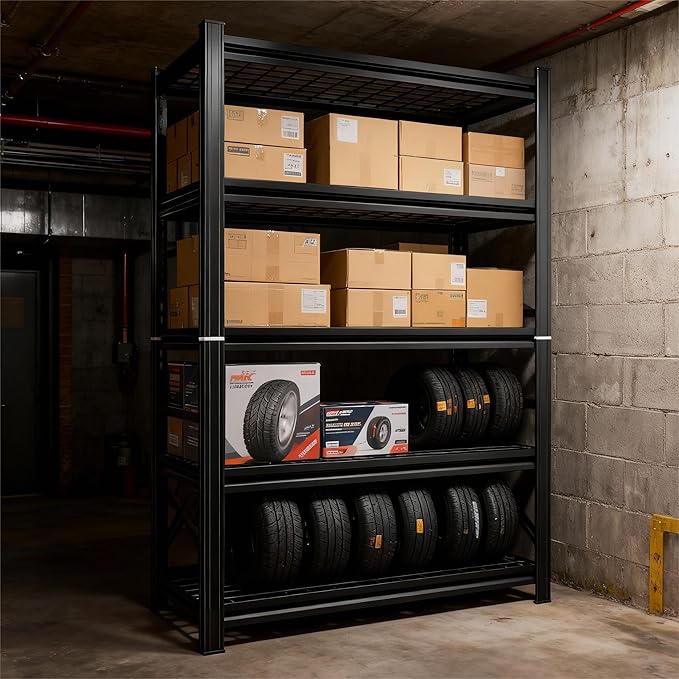 35''W Wire Shelving Unit, 3000 Lbs Heavy-Duty Garage Storage Shelves, 5-Tier Adjustable Reinforced Shelves for Laundry Rooms, Basements, Kitchens&Outdoor (35''W*16''D*72''H, 5-TIER-wire shelving)
