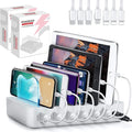 USB Charging Dock - 6-Port (2 Pack) - Universal Charging Station for Multiple Devices Apple - Multi Device Charger Station - Compatible with Apple iPad iPhone and Android Cell Phone and Tablet