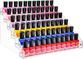 Kingtaily Organizer Rack Stand Holder Large Capacity Acrylic Clear 6 Layers for Nails Polish Essential Oil Lipstick Sunglasses