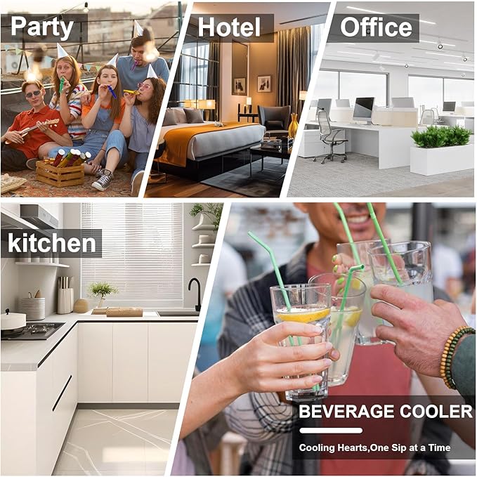 Compact Mini Fridge - 24 Cans/0.95 Cu.Ft Beverage Refrigerator with Mirrored Door & Digital Thermostat, Small Cosmetics Cooler for Skincare, Drinks, Food, Office, Dorm, Black