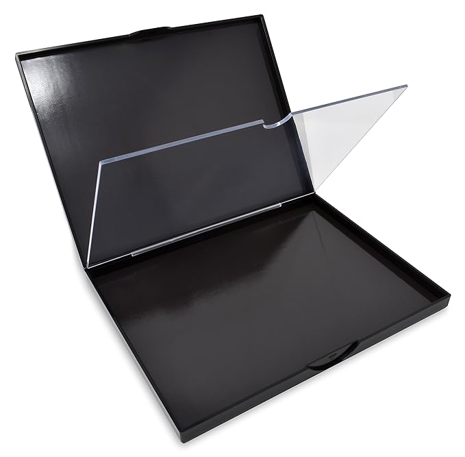 The Adept Palette in Singularity Black - Double Sided Magnetic Empty Palette with Divider, Holds Over 100 Single Round Standard Sized Eyeshadow Pans, Hardshell Case