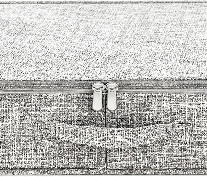 Under The Bed Storage - 85x40x10cm Clothes Organizer, Quilts Bin, Foldable Storage Box | Dustproof Container With Lid For Moving Travel Dorm Bedroom Closet Apartment Comforter Use
