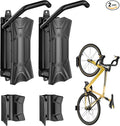 monTEK Heavy Duty Bike Wall Mount, Swivel Bike Wall Hanger Holds Up to 77lbs, Space-Saving Bike Rack Garage, Bike Storage for Bedroom Home Office, 2 Pack