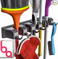 EXTRA GRIP Mop & Broom Holder Wall Mount - Wall Hanging Garden Tool & Utility Closet Organizer, Mop & Broom Hook, Broom Hanger Wall Mount, Mop Broom Organizer, Wall Mounted Broom Rack Mop Storage