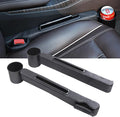 3in1 Car Seat Gap Storage - Prevent Small Items from Falling, with Pocket Organizer and Removable Cupholder (Black)