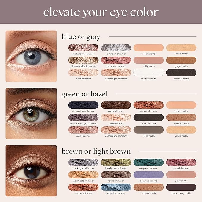 Julep Eyeshadow 101 Cream-to-Powder Waterproof Shadow Stick – Hazelnut Matte – Long-Lasting, Crease-Proof, Neutral Brown Beige Matte Cream Eyeshadow with Built-in Smudger