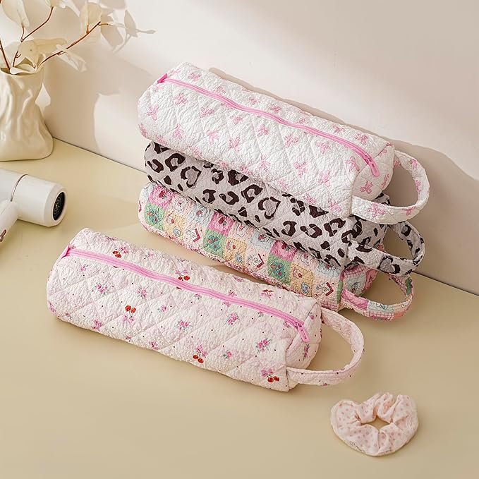 Quilted Hair Tools Travel Bag，Hair Styling Accessories Storage Case for Shark FlexStyle, Dyson Airwrap Hair Dryer, Curling Iron, Revlon Hair Tools，Portable and foldable(02Leopard print)