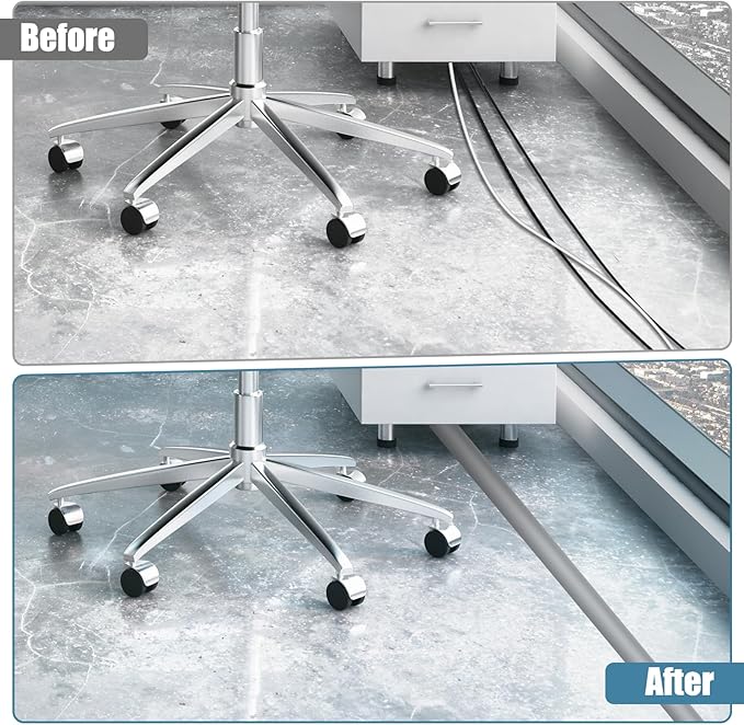Floor Cord Covers for Wires 6FT Cable Hider Wire Cover Self Adhesive Cord Hider Floor for Offices, Homes, Workshops, Warehouses Cable Cavity 0.3" W x 0.3" H