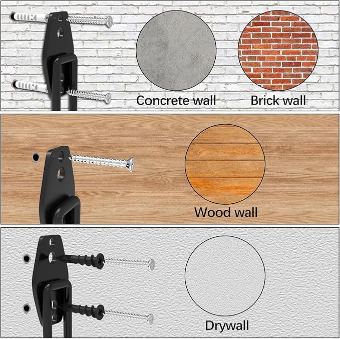 3-H Garage Wall Hooks 10 Pack, Garage Hooks Heavy Duty with Extra Welding Spots, Wall Storage Organizer for Hanging for Garden, Lawn, Yard (Orange)
