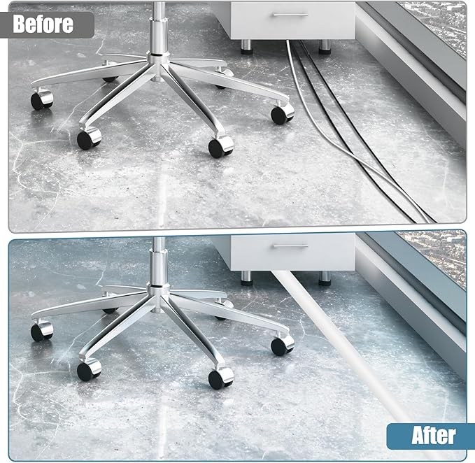 Floor Cord Covers for Wires 10FT Cable Hider Wire Cover Self Adhesive Cord Hider Floor for Offices, Homes, Workshops, Warehouses Cable Cavity 0.39" W x 0.27" H