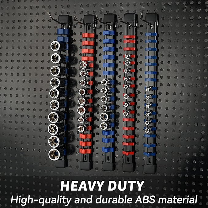 Socket Organizer Drive ABS Tools - Socket Holder, Premium Quality 30 Pieces Socket Holders Kit 1/4-Inch x 160 Clips, 3/8-Inch x 150 Clips, 1/2-Inch x 120 Clips（30PC,Mix-color)