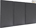 Peg Board,3 Pack 16-Inch X 24-Inch Heavy Duty Metal Peg Board Tool Organization Panels,Ideal for Storage Solutions in Garages, Workbenches, Workshops, Kitchens, and Other Iocations(Black)