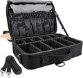 JOURMON Travel Makeup Train Case,Large Capacity Cosmetic Bags for Women,Portable Makeup Bag Organizer with Adjustable Dividers & Shoulder Strap
