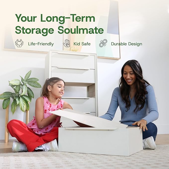 tinge Naima Premium Fabric Dresser - Strong Metal Frame, 5 Spacious Sag-Proof Drawers with Sleek Metal Handles - Premium & Durable Storage Solution for Your Home (Beige)