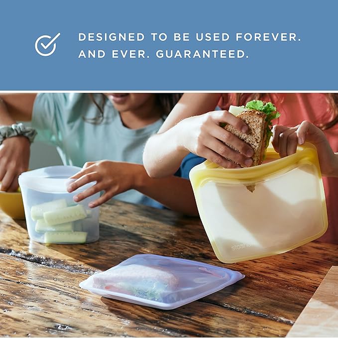 Stasher Premium Silicone Reusable Food Storage Bowl, Blue, Microwave, Sous Vide, Dishwasher, Oven and Freezer Safe, BPA Free, Leak-free, Eco-friendly, 1-Cup Bowl