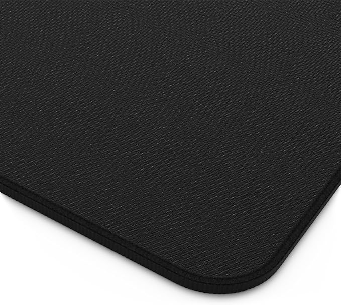 Brushed Metal Texture Desk Mat - Extended Mouse Pad & Desk Pad, Neoprene Surface, Non-Slip Rubber Base, Stitched Edges, Desk Protector for Keyboard & Mouse (Gold, 16x32)