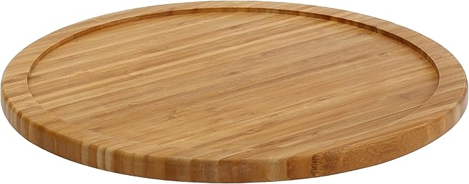 YBM HOME Pack of 6 Bamboo Lazy Susan Single Turntable (14")