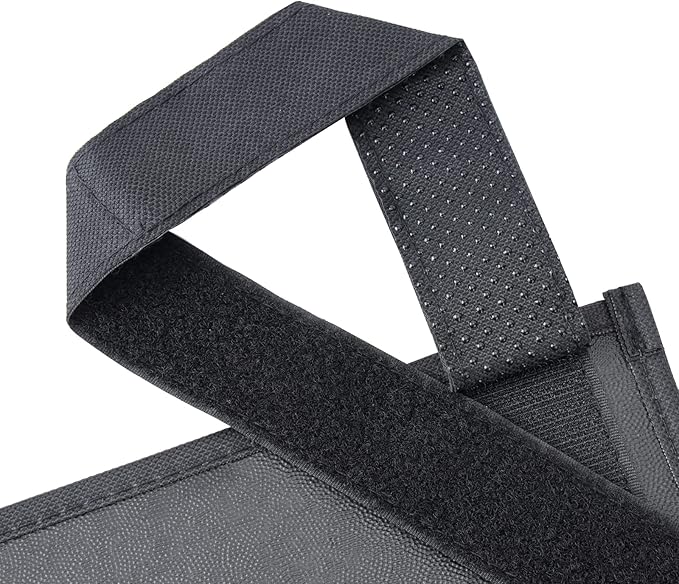 Hanging Bedside Caddy, Bedside Storage Organizer for Magazine, Phone, Remote control (5 Pockets-Black)