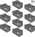 VENO 10 Pack Moving Bags w/Backpack Straps, Heavy Duty, Moving Boxes Alternative, Packing Supplies, Large Storage Totes for Dorm Room Essentials with Zipper for Clothes (Windowpane, 10 Pack)