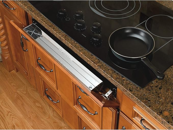 Rev-A-Shelf 25" Slim Tip-Out Sink Tray for Kitchen and Bathroom Base Cabinets, Large Pull Out Stainless Steel Storage Organizer, Silver, 6541-25-52